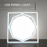 Haute Qualité carré Plafonnier 595x595 Octogonal LED Cadre Panneau Lumineux Panneau Led Lumière Éclairage Mots Led Lumière Moderne