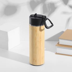 450/500ml eco-friendly tazza di acqua in legno 304 acciaio inox rivestimento interno bambù-legno esterno 12-24 ore ritenzione termica - Product Image 5