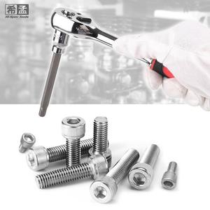 Juego de llaves de vaso con mango en T Hi-Spec Tools, 1/4 pulgada, hexagonales, grado industrial, acero al cromo vanadio, chapado en zinc, DT190H7 - Product Image 1