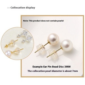Hoge Kwaliteit Groothandel 4Mm Hoofd Hardware Oorbellen Gevonden Onderdelen Parel Cup Klauwen Oorbel Post Voor Sieraden Productie - Product Image 4