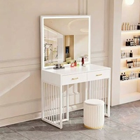 Table de Maquillage Professionnelle Multifonctionnelle en Acier Carbone Moderne pour Studio, Salon de Coiffure, Boutique de Robes de Mariée, École, Maquilleur Professionnel