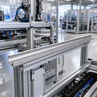 Profilé d'extrusion en aluminium anodisé série 6000 4080 40120 40160 avec rainure en T de 8 mm, cadre d'automatisation en aluminium extrudé noir