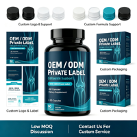 Capsules de Glucosamine, Chondroïtine et Calcium OEM avec Vitamine D3, favorisent la santé du cartilage et des os, soulagent l'inconfort articulaire