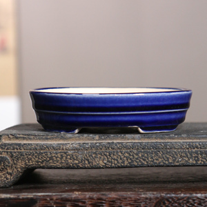 Maceta de Cerámica Mi Tao Xiang para Bonsái, Forma Ovalada, Pequeña, Estilo Japonés, para Mesa - Product Image 1