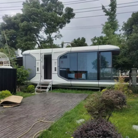 Nouvelle conception de maisonnette modulaire en acier léger avec cuisine et salle de bain, assemblage rapide, villa de luxe pour usage hôtelier