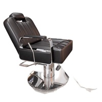 Fauteuil de Barbier Inclinable Haut de Gamme pour Salon de Coiffure – Pivotant, Réglable en Hauteur, Idéal pour Permanente, Coloration et Coupe – Design Minimaliste en Métal
