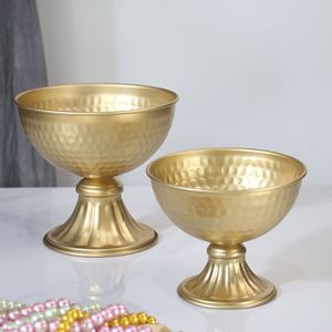 European Ironwork Golden Vase, Tall <strong>Flower</strong> Pot, Table Decoration for Restaurants and Weddings, Artificial <strong>Flower</strong> <strong>Display</strong> Piece - Product Image 3