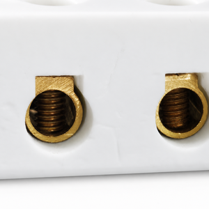 Bloc de bornes en céramique de porcelaine haute fréquence Aulipur 30A 500V~660V 16mm 4P, contacts en cuivre, connexion par vis, fil électrique - Product Image 3