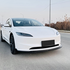 Amp-Z Tesla Model 3 2024+ Front Bumper Lip Carbon Fiber Texture Piano Black Exterior Modification Kit - Product Image 3
