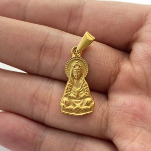 จี้พระพุทธรูปหยวนอิค กวนอิม สร้อยคอทองเหลืองพร้อมสายสแตนเลส ของขวัญเครื่องประดับแฟชั่น ผลิตที่ตงกวน - Product Image 3