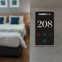 Cosun Hotel Apartment LED Logo personnalisé Langue Numéro de chambre Panneaux de porte Interrupteur tactile Panneaux de sol Plaque de porte avec interrupteur du MDN