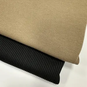 2*2 Rib Spandex Fabric Coat Collar And Cuff Rib Accessories Knitted Nylon Fabric Heavyweight Custom Color For Tops Clothes