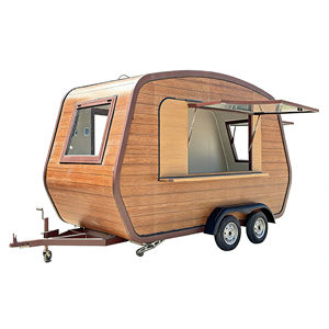 Chariot de restauration mobile classique vintage, conçu pour les startups de restauration, idéal pour les marchés nocturnes, les stands de rue, les snacks, les boissons et les pâtisseries. - Product Image 5