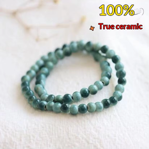 Bracciale in Ceramica Jingdezhen Resistente alle Alte Temperature con Doppio Cerchio e Perline, Nuovo Stile Cinese Etnico Artistico per Studenti, Coppie e Migliori Amici - Product Image 5