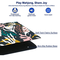 Tapis de Mahjong Moderne de Luxe Imperméable 32,5 Pouces Carré en Microfibre et Caoutchouc Naturel Portable Anti-Plis pour Professionnels