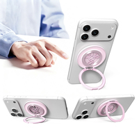 Support de téléphone magnétique pliable avec logo personnalisé, hauteur réglable à 360° °   Support rotatif pour voiture et bureau – Vente en gros