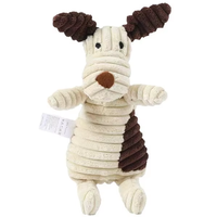 Assortiment de jouets en peluche écologiques en gros Bouledogue français Jouet en peluche en velours côtelé pour chien pour soulager le stress et l'entraînement