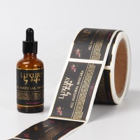 Étiquettes personnalisées pour huile capillaire, feuilles d'autocollants à paillettes personnalisées, autocollants logo, étiquettes en cuivre 5x3 pouces, autocollants personnalisés pas chers avec logo