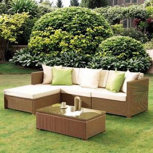 3 plazas Chaise Lounge KD diseño seccional <span class=keywords><strong>pequeño</strong></span> patio trasero venta al por mayor ratán muebles de exterior sofá de jardín - Product Image 6