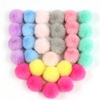 Boule de fausse fourrure de lapin de haute qualité, 5/6/7/8cm, boule de cheveux, pompon pour accessoires de mariage, étiquette de téléphone porte-clés breloque