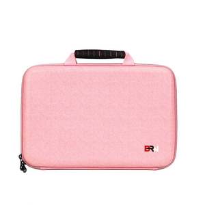Bolso de Lujo Rosa para Portátil de Mujer, 14 Pulgadas, de Cuero, Carcasa Rígida, Impermeable, para Viajes y Negocios - Product Image 1