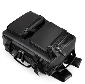 Sac à dos de voyage en cuir PU personnalisé avec logo, style décontracté et professionnel, avec compartiment à chaussures, sac à main de voyage, sac bandoulière - Product Image 4