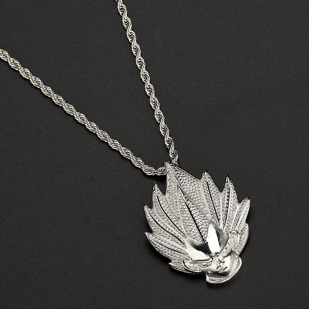 Collana Dragon Ball Uomo - Ciondolo 4 Stelle Acciaio Inossidabile 3D Anime