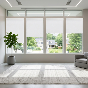 Nouvelles Stores Enrouleurs Horizontales Électriques Intelligentes en Polyester, Protection Solaire Anti-UV Moderne pour Entreprises - Product Image 1