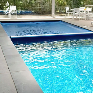 Couverture de <span class=keywords><strong>piscine</strong></span> en PVC personnalisée de haute qualité Water Crown, design carré moderne, imperméable, garantie 1 an, vente directe d'usine - Product Image 3