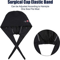 Bonnet d'infirmière unisexe bonnet de gommage dentaire avec bouton bandeau mignon imprimé multicolore pour le service ambulatoire