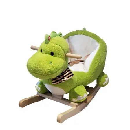 Kids Pluche Hobbelpaard Dinosaurus Rider Speelgoed Peuter Schommelstoel Jongens & Meisjes