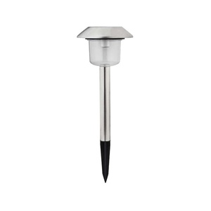 Luz solar LED para césped, acero inoxidable, 6500k, columna vertical, ideal para iluminar jardines y espacios exteriores. - Product Image 1