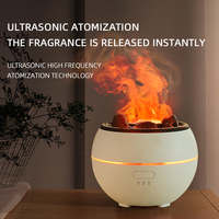 Volcano Ultrasonic Aroma Diffuseur Mist Spray Désodorisant Huile Essentielle Flamme USB Humidificateur avec Veilleuse pour Bureau à Domicile