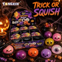 Boîte Mystère d'Halloween : Jouet Surprise 12 Pièces, Ensemble de Figurines Squishy Effrayantes à Collectionner, Anti-Stress, Paillettes, Cadeau OEM