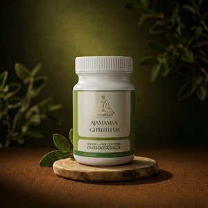 Ghee de vaca Chamakkatt Ajamamsa Ghrutham 150 g, certificado ISO, para el cuidado de la salud, 2 años de duración, eficaz para mejorar el peso y la fuerza corporal - Product Image 1