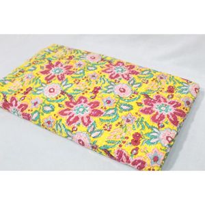 Tropical Home Decor Indian Kantha <b>Bedspread</b> & <b>Quilt</b> Handmade Printed Cotton Washable Soft Eco-Friendly Housewarming Gift - Product Image 2