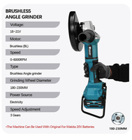 Meuleuse d'angle sans fil 18V Lithium-Ion sans balais avec interrupteur à gâchette, disque de coupe 125mm pour usage professionnel et industriel DIY, 6000 tr/min