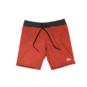 Pantalones cortos de playa para hombre con estampado geométrico naranja de secado rápido para playa/surf - Product Image 1