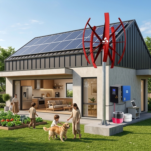 CE MPPT Low RPM Free Noise 380v 220V 10000w Axis Micro Vertical Wind Generator Home Use/5000W 5KW Vertical Wind Turbine for Home