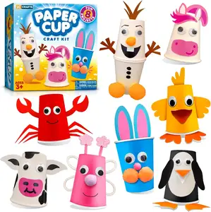 Pappbecher handgemachtes Kit Pappbecher Tier Bastel set für Kinder