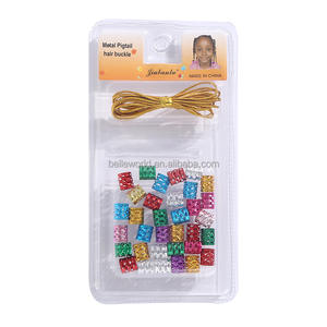 BELLEWORLD venta al por mayor oro metálico cadena brazalete Clip cuentas de madera Kit tubo de filigrana <span class=keywords><strong>Loc</strong></span> accesorios para el cabello para la decoración del trenzado - Product Image 6