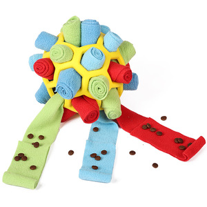Balle de reniflement interactive pour chien, jouet de puzzle pour animaux de compagnie, distributeur de friandises à alimentation lente, entraînement olfaptif, lavable, balle d'enrichissement pour la recherche de nourriture - Product Image 4