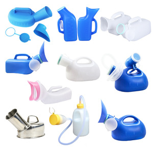 Urinario portátil para hombres y mujeres, recolector de orina de pie con tapa, forma ovalada, uso unisex - Product Image 1