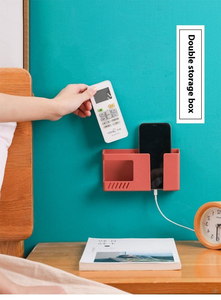 No Drilling Wall-mounted Phone Charging <b>Hanging</b> Box for Bathroom and Living Room Phone Holder Remote Control Storage Shelf - Product Image 6