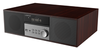 Système stéréo Hi-Fi tout-en-un en MDF de haute qualité avec puissance RMS de 40 W, radio FM, écran LCD, télécommande, USB/SD, karaoké, mini-système