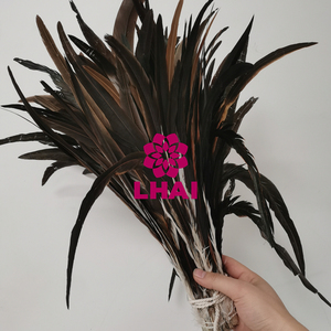 Plumes de queue de coq naturelles demi-bronzées de 30-35 cm en gros pour la fabrication de mouches de pêche <span class=keywords><strong>et</strong></span> les décorations de costumes de carnaval du Mardi Gras - Product Image 3