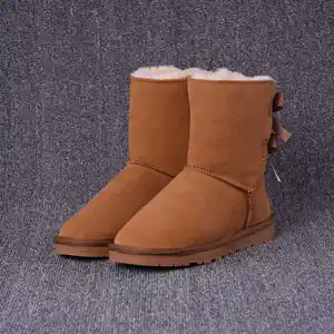 BT-021 2019 عالية الجودة زائد حجم حذاء بوت بنصف رقبة مع سميكة الفراء داخل النساء الشتاء عارضة العلاقات القوس شقة الأحذية الثلوج skidproof