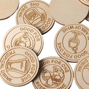 Fichas de Bebidas Reutilizables de Madera, Personalizadas, para Fiestas, Festivales de Cerveza, San Valentín, Eventos, con Diseño - Product Image 3