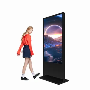 All in one pc industrial computer 55 inch indoor outdoor capacitive monitor touch screen advertisement information kiosk