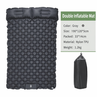 Coussin gonflable double léger et portable pour le camping, tapis de couchage gonflable résistant à l'humidité pour les voyages en plein air